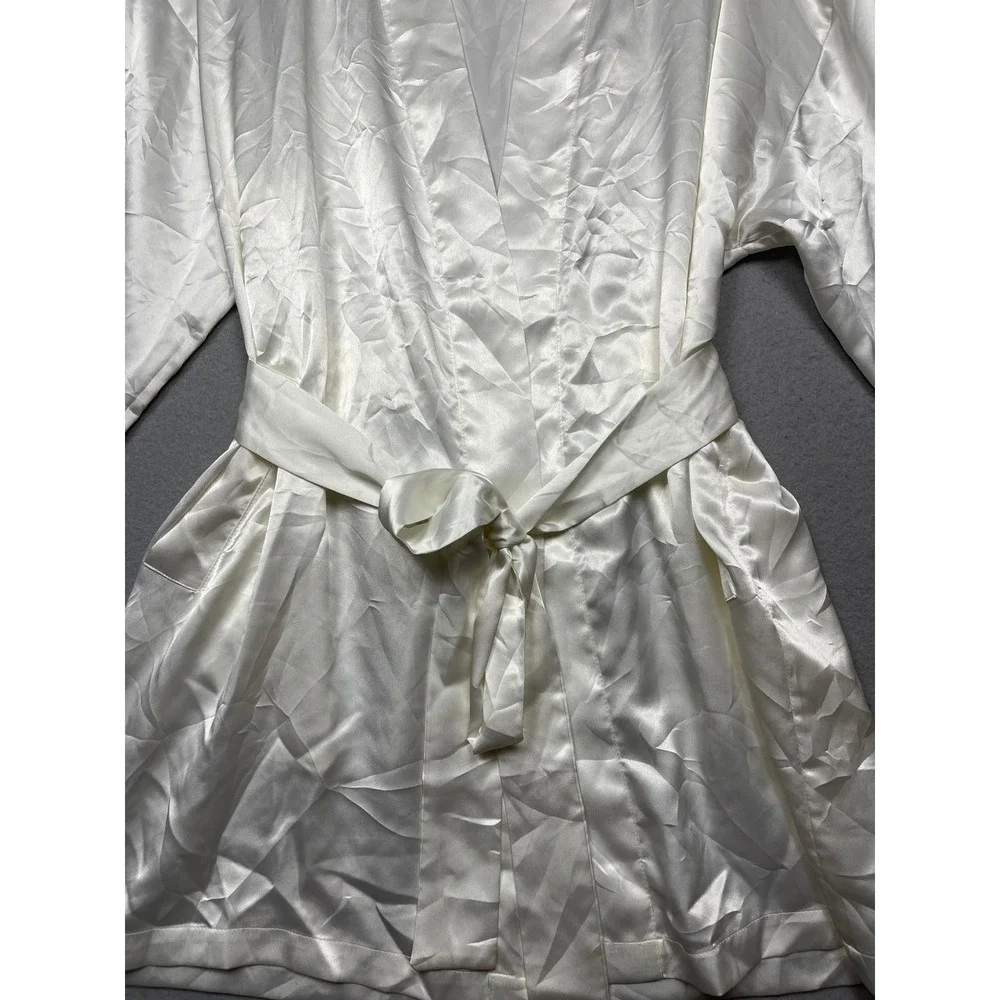 Victoria's Secret Robe Satin White Womens S/M